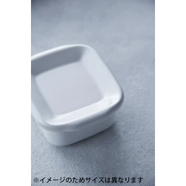 Nodahoro WSH-L Enameled Storage Container, Heat Resistant, Square, L Size, With Enamel Lid, White Series, Made in Japan