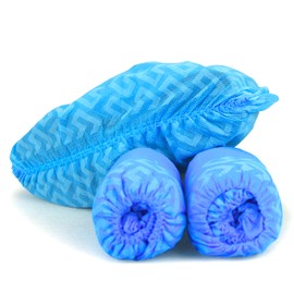 G & F Products - 13033 Premium 100 Pack (50 Pairs ) Disposable Boot & Shoe Covers Slip - Resistant fits up to size 11 US Men and 13 US Women, Blue, Large