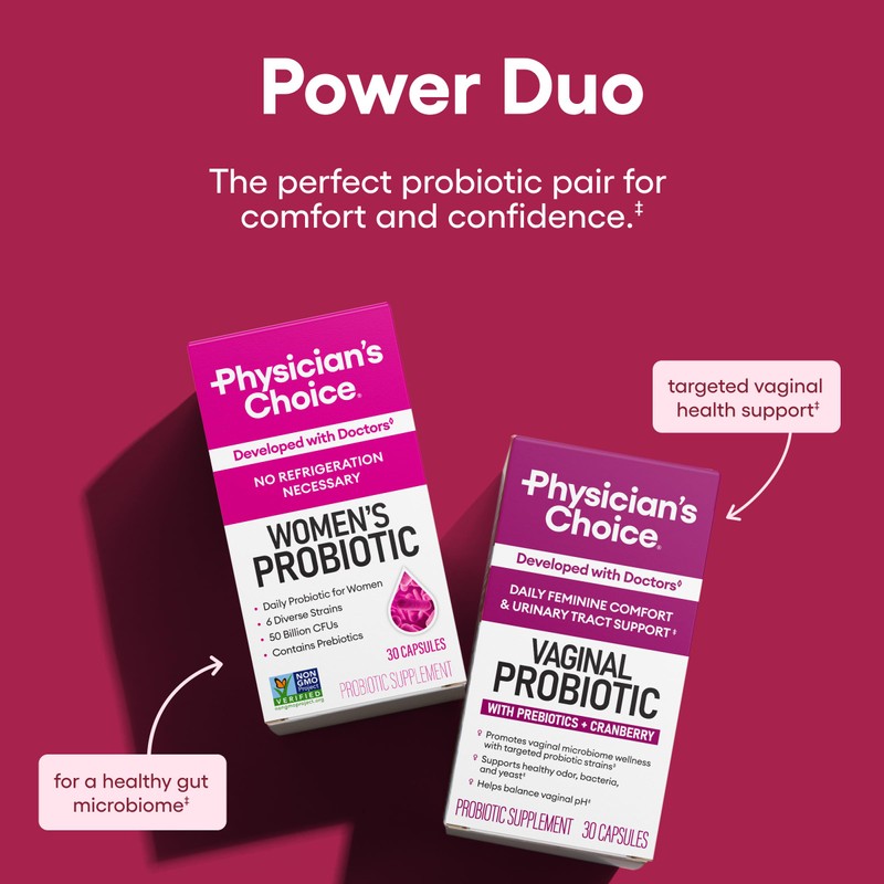 Physician's CHOICE Feminine Power Duo Bundle - Vaginal Probiotic +