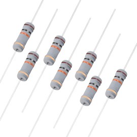 Sourcingmap 50Pcs 10K Ohm Resistor, 2W 5% Tolerance Carbon Film Resistors, 4 Bands for DIY Electronic Projects and Experiments