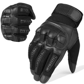 WTACTFUL Touch Screen Tactical Gloves for Men Airsoft Paintball Gear Motorcycle MTB Bike Cycling Cross-Country Motorbike ATV Hunting Hiking Riding Driving Work Outdoor Full Finger Gloves L Black