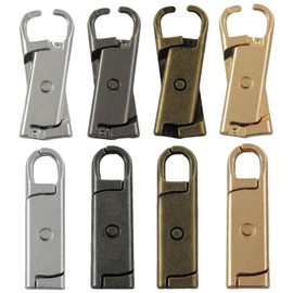 XGNG 12PCS Tool Free Removable Metal Rotating Zipper Pull Replacement Part Suitable for Handbag Wallets Boots Backpacks Suitcases