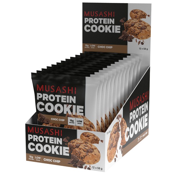 Musashi Protein Cookies 12 x 58g - Choc Chip