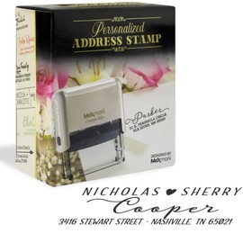 Return Address Stamp - Self Inking Rubber Address Stamp - Customize Online - Style RA222 - Choose from 15 Ink Colors