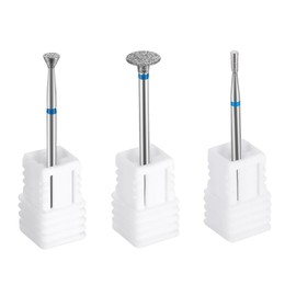 3Pcs Nail Drill Bits for Acrylic Nails, Diamond Nail Bits, Manicure Grinding Head Tools for Nail Art, Dead Skin