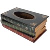 Book Tissue Box Cover Antique Rectangular Dispenser Napkin Holder for