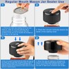 Electric Mason Jar Vacuum Sealer Kit - for Wide &
