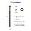 3/8 x 8 (25 Pack) Black Carriage Bolt Kit, Ceramic