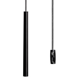 Black Light Pull Cord, Handle and Connector. Minimalist Light Pen Design. Choice of Cord Colour. (Metallic Silver Cord)