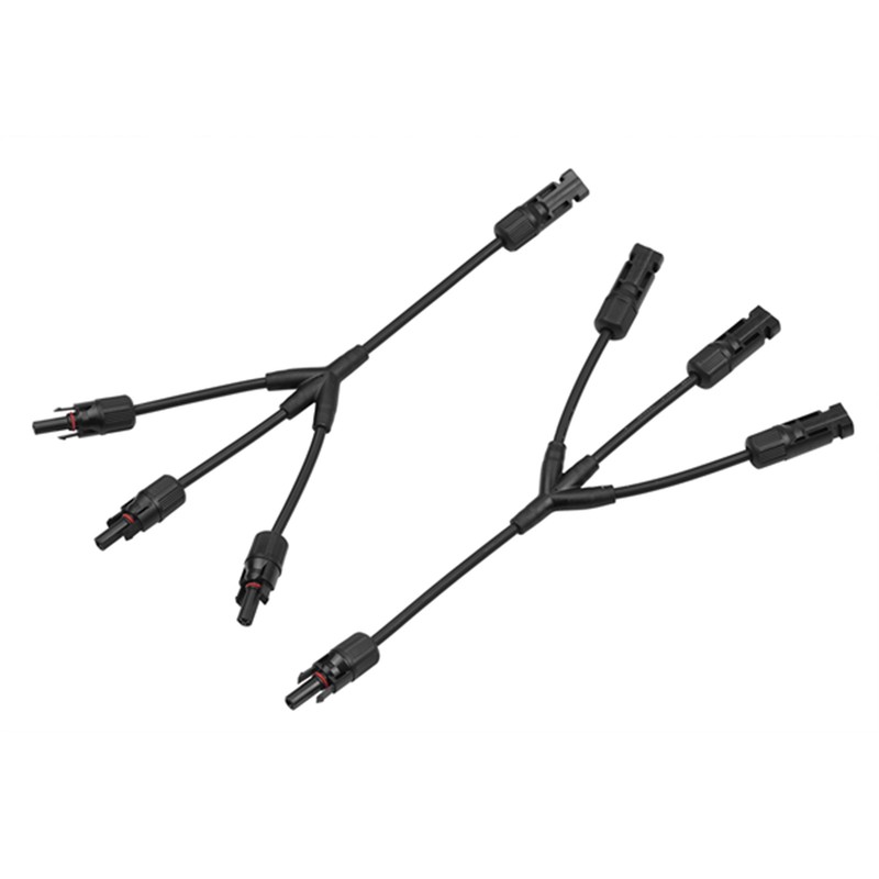 Y Branch Solar Connectors Parallel Cable Adapter 3-Way Solar Cable