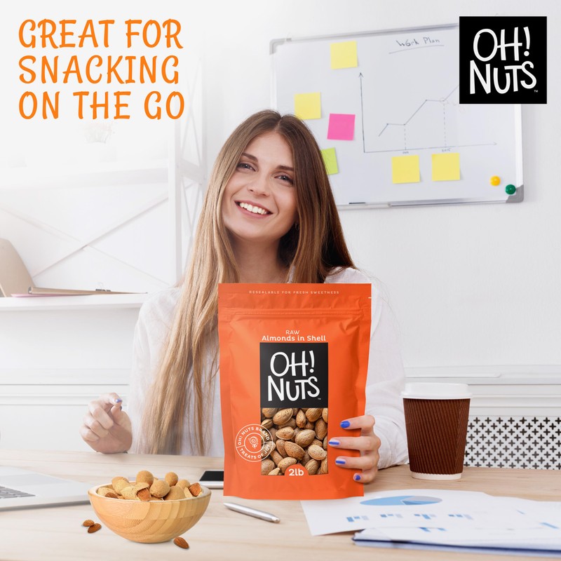 Oh! Nuts Raw Almonds Bulk Pack - Almond Nuts Bulk