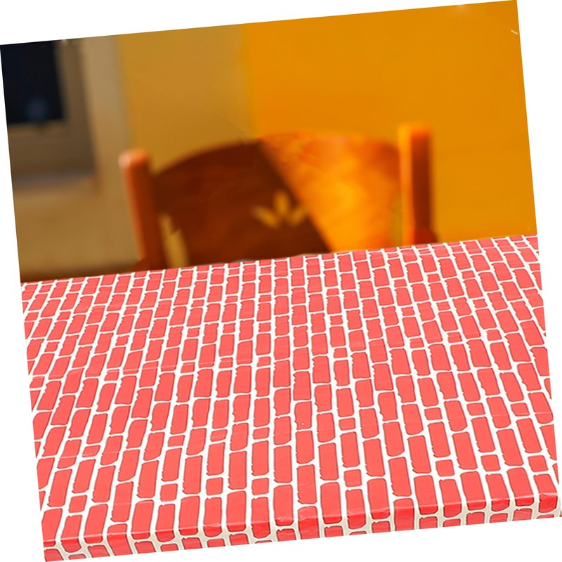 WOONEKY Brick Wall Christmas Tablecloth Set Picnic Table Cover Pe