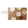 Titto 3 Two 仕切 Plate (Square) Light Brown p37504 