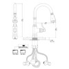 BATHFINESSE Kitchen Faucet, Oil Rubbed Bronze Finish, 360 Degree Swivel,