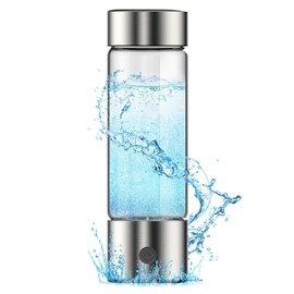 Vtizikl Hydrogen Water Bottle [420ml Portable] - Dual SPE/PEM Tech for Fast 3-Min Hydrogen Boost, BPA-Free & Leak-Proof Design, Ideal for Gym/Office/Travel - Wellness Gift 2025 (Silver)