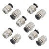 10pcs 6mm Tube 4" PT Screw Quick Connector Pneumatic Air