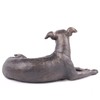 Greyhound Dog Painted Bronze Resin Sculpture