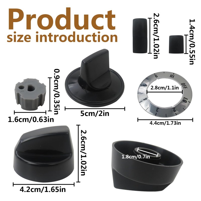 2025 New Electric Range Burner Knob Kit K-N002 R-KE Electric
