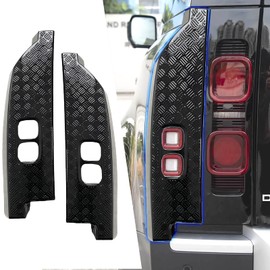 Rear bumper with ABS black body scratch protection cover decorative kit suitable for 2020-2025 Land Rover Defender 110/130 Body protection cover protective decorative accessory (Tail Light Cover)