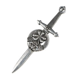 Gaelic Themes Irish Shamrock Kilt Pin - Made in Scotland