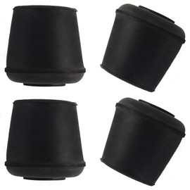 suiwotin 4pcs 1-1/2 Inch Round Chair Leg Tips Caps, Non-Slip Rubber Chair Leg Floor Protectors, Black Furniture Leg Caps Fit for 1.45"-1.5" (37-38mm) Diameter Round Feet