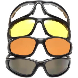 Calabria 23BF Safety Glasses Black/Copper Orange Men Women UV Protection Wind Debris Anti Fog Slip Glare Nylon Shatterproof