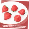 TEHAUX 6Pcs Compact Strawberry Pin Cushions Cute Sewing Needlework Accessories