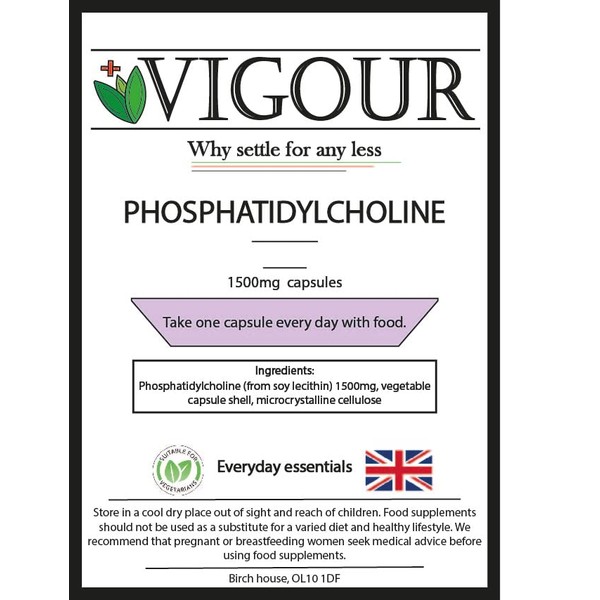Phosphatidylcholine - 60 High Strength 1500mg Capsules