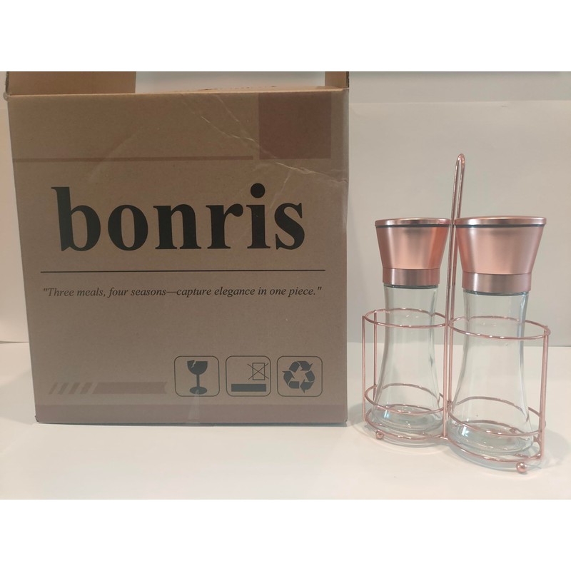 bonris Copper Stainless Steel Salt and Pepper Grinder Set Manual