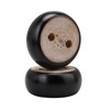 30mm Height Pack of 4 Black Eucalyptus Wood Round Bun