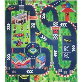 JTMM Carpet Playmat, 27.5 * 31.5in Great For Educational Road Traffic Play Mat- Learn and Have Fun Safely