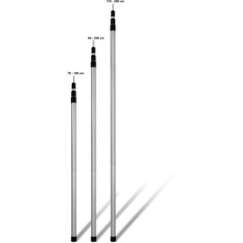 Telescopic Pole Support Pole Made of Aluminium in Various Lengths from 76 cm to 300 cm – 3 Segments for Tent, Tarp, Awning or Tarpaulin, Colour 1 Piece, Size 116-300 cm