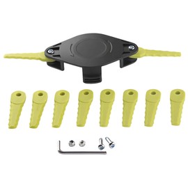 1 Weed Wacker Head with 10 Blades Weed Eater Bladed Head Replacement Compatible with RYOBI ONE 18V, 24V and 40V, Fits for RY40200/40021/24200, P2000 (4 Sets Screws & Screwdriver included)