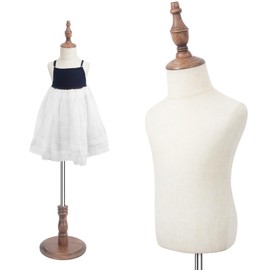 Child Mannequin for Clothes Display, Adjustable Kids Toddler for Apparel Scarf Window Shop Display, 2-3 Years Old, Brown