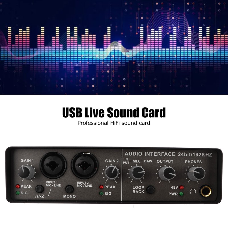 USB Live Sound Card Digital Mixing Live Computer Recording USB
