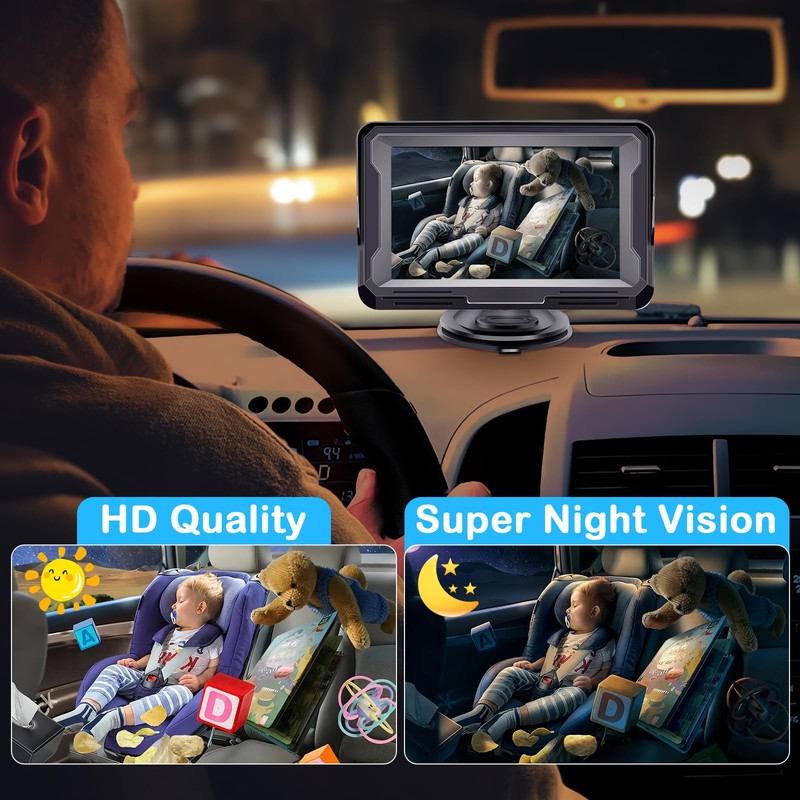 Baby Car Camera Easy Install: Rear-Facing Infant View for Cars