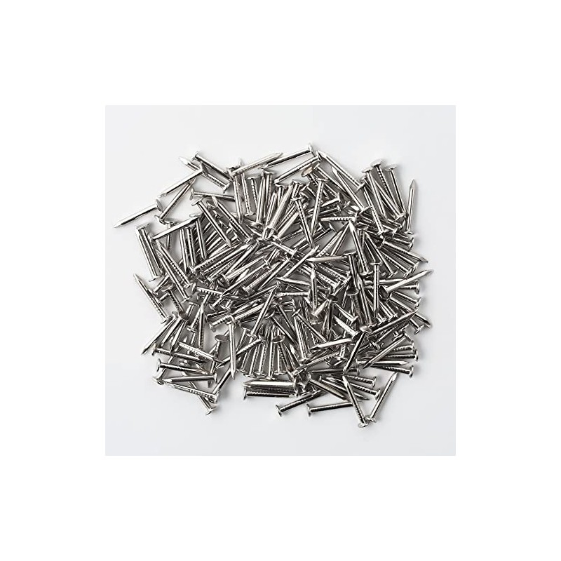 1200pcs Hardware Nails, 1/2'' × 18 Ga Nickel Plated Hanging