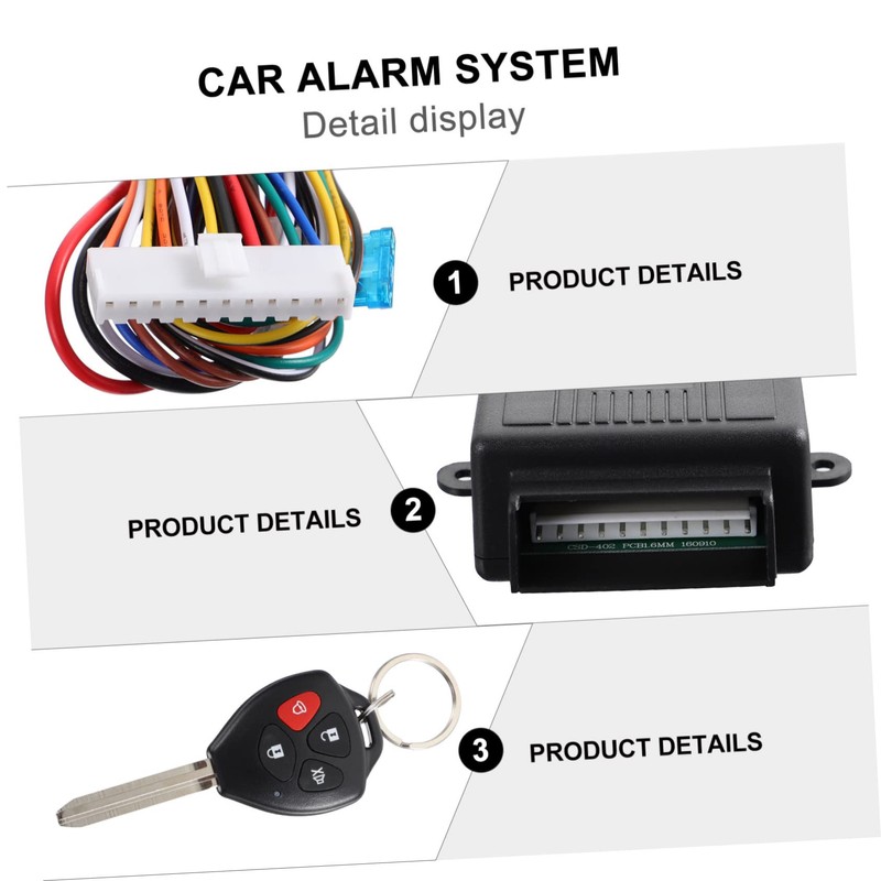 BIUDECO Car Security System 12v Remote Control Lock Theft Alarm