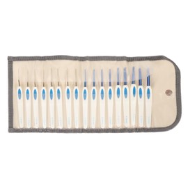 17pcs Crochet Hooks Set Aluminum Ergonomic Crochet Hooks with Case DIY Hand Knitting Art Tools for Arthritic Hands