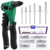 Swpeet 120 Pcs Rivets with 1Pcs Rivet Gun for Plastic,