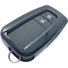 Nordecco ABS Gloss Protective Case Compatible with Toyo-ta CHR Camry Corolla RAV4 Highlander C-HR Prius Land Cruiser Prado Hybrid 2 3 4 Buttons Keyless Remote Control (Gloss Black)