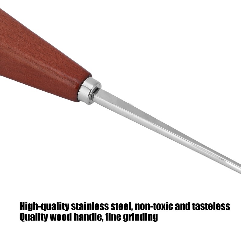 Ice Pick Stainless Steel Ice Pick with Wood Handle Bartender