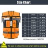 OPLERAI Chaleco de seguridad reflectante de alta visibilidad, Naranja, Large