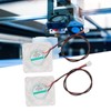 2Pcs 3D Printer Cooling Fan LED Light Hydraulic Bearing Mini