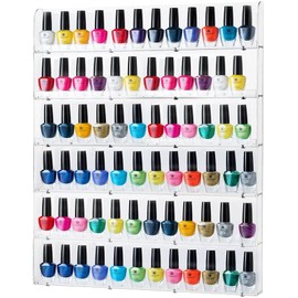 Sagler Rack Acrylic Organizer Holds up to 102 Bottles, Clear Nail Polish Holder Nail Polish Storage