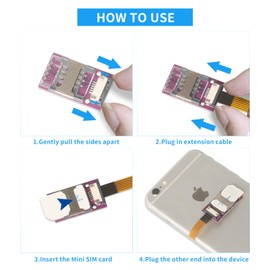 Cell Phone SIM Card Insertion Slot Extension Cable CPE Wireless Router SIM Card Extension Cable Nano to Mini SIM Card Expansion Cable WiFi Adapter FPC Cable Test Board Board Card Reader Replaceable