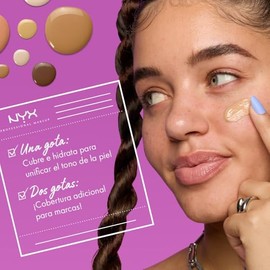 NYX Professional Makeup Bare With Me Concealer Serum,suero  corrector ligero de cobertura media con fórmula vegana, hidratación hasta por 24H, 9.6ml