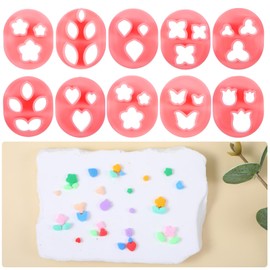GEEHUA 10 Pcs Flower Polymer Clay Cutters, Mini Floral Clay Cutters Leaf Butterfly Earrings Cutter for Earrings Jewelry Crafts Making