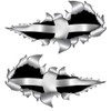 Small Size Cornish Flag Metal Rip Open Sticker