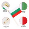 Ckexin 25Pack Small Bulgaria Flag Handheld Mini Bulgarian Flags on